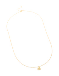 Gold Plated Sterling Silver Bubble Letter A Necklace - link has visual effect only