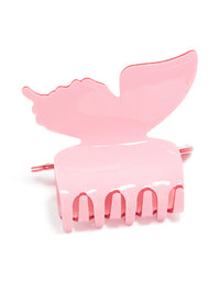 Pink Diamante Butterfly Claw Clip - link has visual effect only