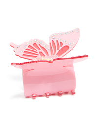 Pink Diamante Butterfly Claw Clip - link has visual effect only