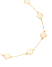 Gold Plated Flower Charm Necklace - link has visual effect only