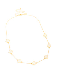 Gold Plated Flower Charm Necklace - link has visual effect only