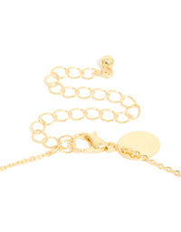 Gold Plated Flower Charm Necklace - link has visual effect only