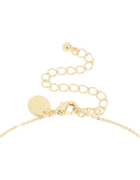 Gold Plated Brass Pink Tourmaline October Birthstone Necklace - link has visual effect only