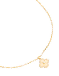 Gold Plated Cubic Zirconia Flower Necklace - link has visual effect only