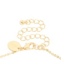 Gold Plated Cubic Zirconia Trio Halo Necklace - link has visual effect only