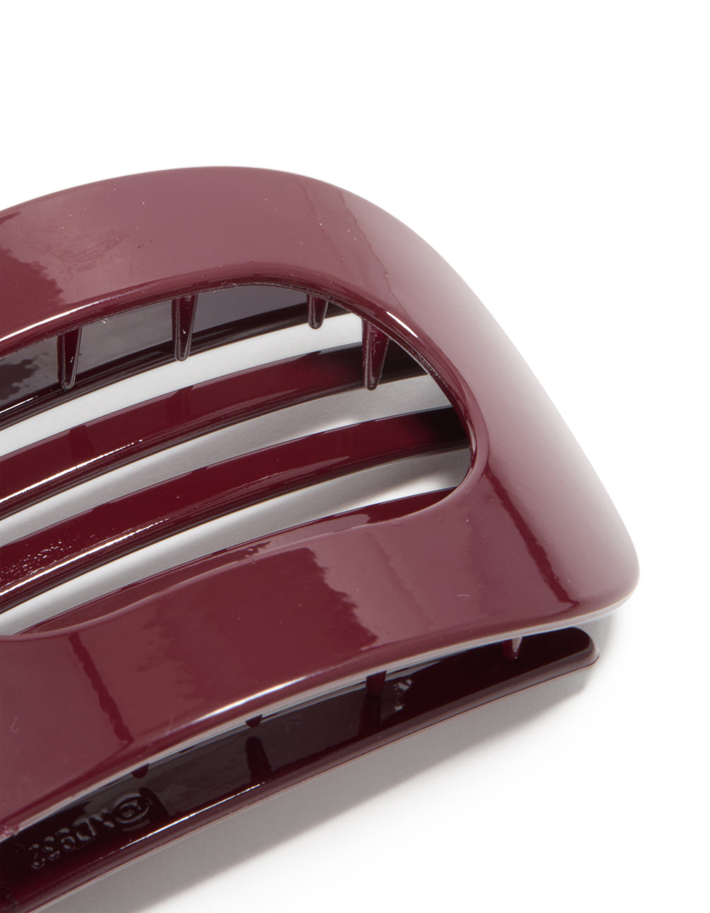 Burgundy Oval Hair Claw Clip