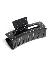 Black & White Shiny Polka Dot Large Claw Clip - link has visual effect only