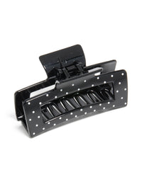 Black & White Shiny Polka Dot Large Claw Clip - link has visual effect only