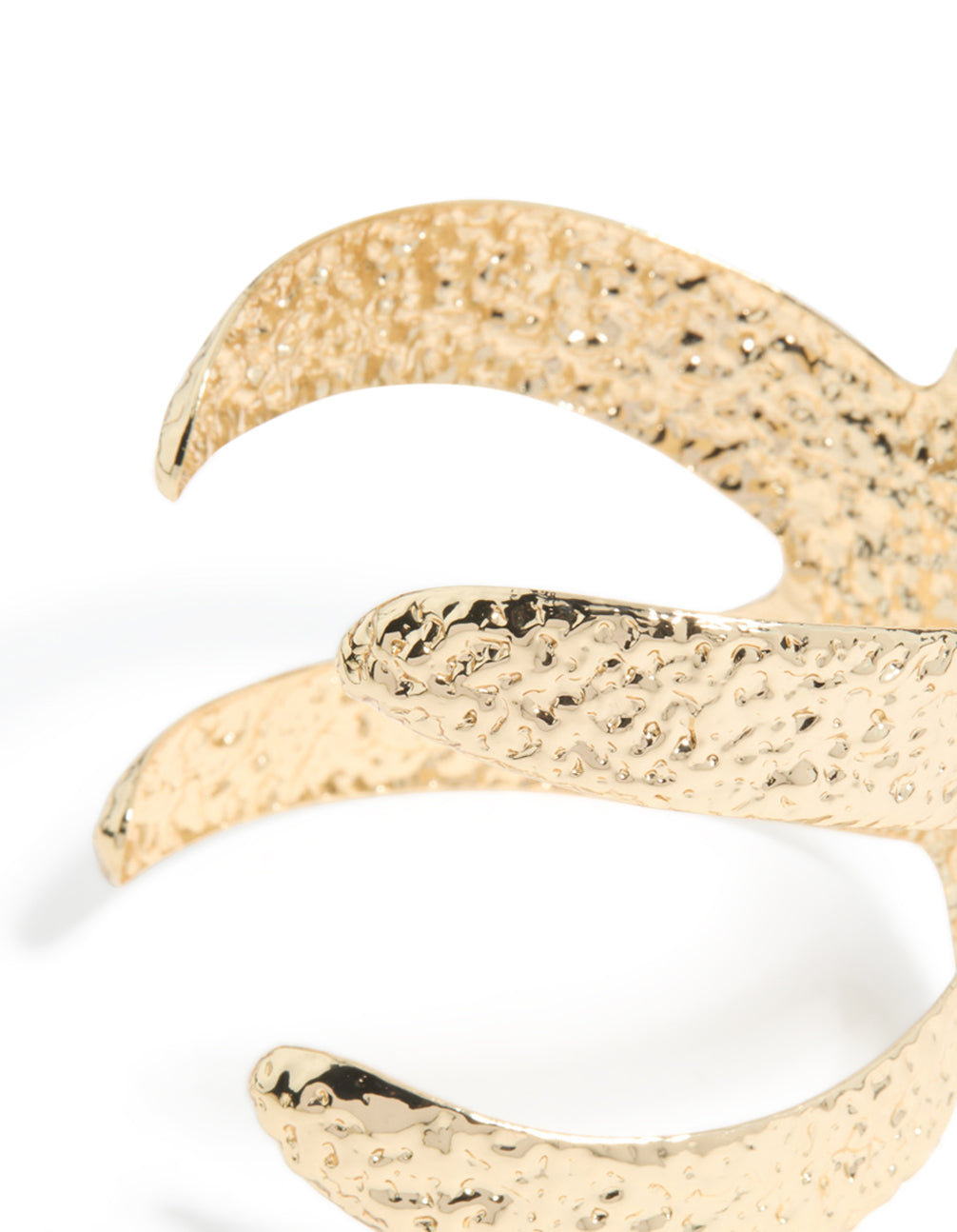 Gold Hammered Starfish Wrap Wrist Cuff