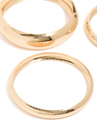 Gold Textured & Smooth Bangles 3-Pack - link has visual effect only