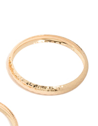 Gold Textured & Smooth Bangles 3-Pack - link has visual effect only