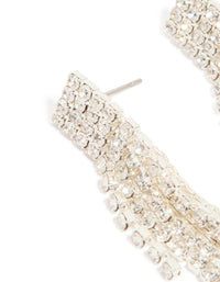 Silver Diamante Waterfall Drop Earrings - link has visual effect only
