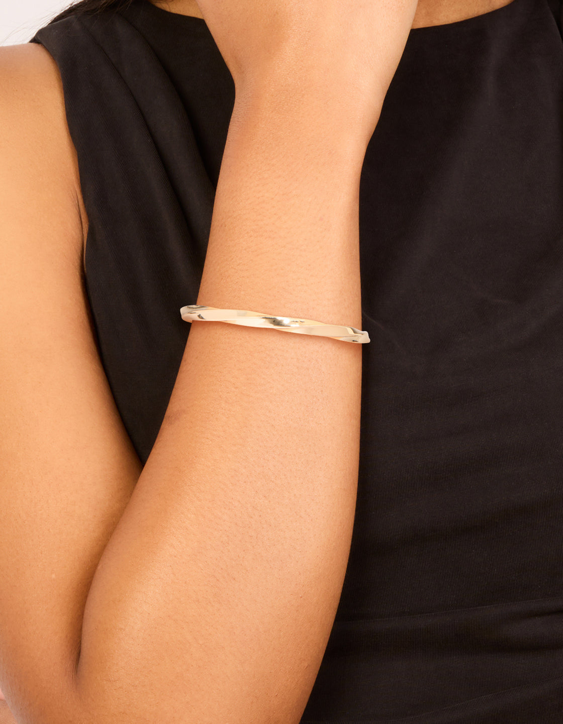 Gold Twist Toggle Bangle