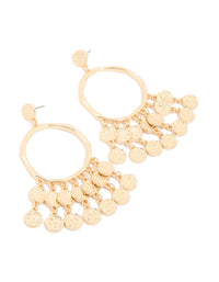Gold Multi Coin Hoop Earrings - link has visual effect only