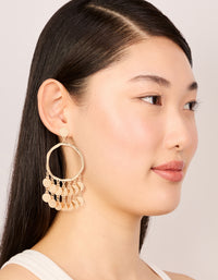 Gold Multi Coin Hoop Earrings - link has visual effect only