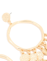 Gold Multi Coin Hoop Earrings - link has visual effect only