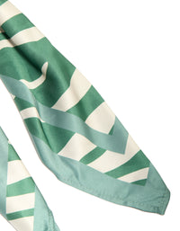 Green & White Boho Lined Fabric Scarf - link has visual effect only