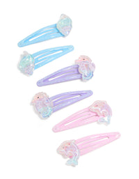 Kids Ocean Glitter Snap Clips 6-Pack - link has visual effect only