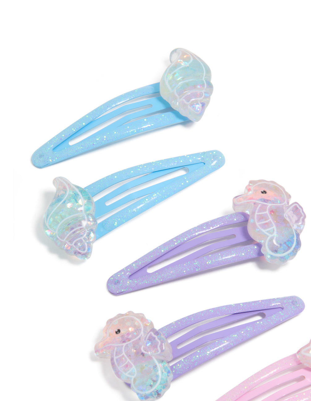 Kid Ocean Glitter Snap Clips 6-Pack