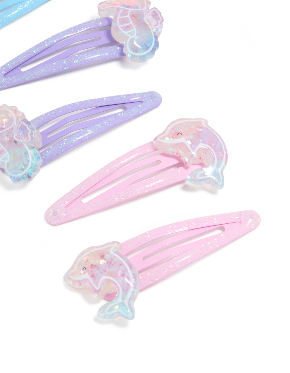 Kid Ocean Glitter Snap Clips 6-Pack