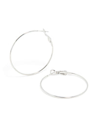 Surgical Steel Fine Hoop Earrings 40 MM - link has visual effect only