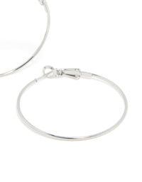 Surgical Steel Fine Hoop Earrings 40 MM - link has visual effect only