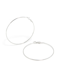 Surgical Steel Fine Hoop Earrings 60 MM - link has visual effect only