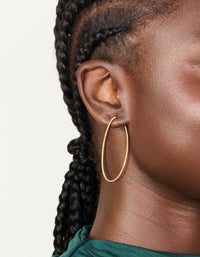 Gold Plated Surgical Steel Fine Hoop Earrings 60 MM - link has visual effect only