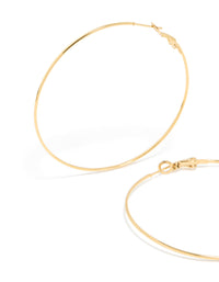 Gold Plated Surgical Steel Fine Hoop Earrings 60 MM - link has visual effect only