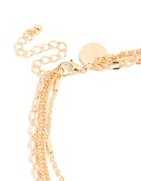 Gold Dumbbell Anklet & Toe Rings Set - link has visual effect only