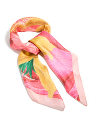 Multicoloured Statement Fabric Flower Scarf - link has visual effect only