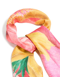 Multicoloured Statement Fabric Flower Scarf - link has visual effect only