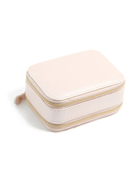 Light Pink PU Leather Rectangle Jewellery Box - link has visual effect only