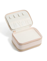 Light Pink PU Leather Rectangle Jewellery Box - link has visual effect only
