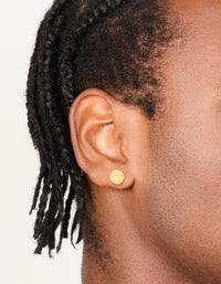 Mens Waterproof Mixed Plated Stainless Steel  Flat Stud Earrings 3-Pack - link has visual effect only