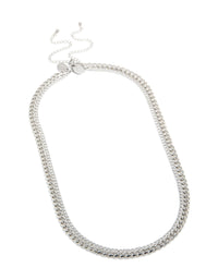 Mens Stainless Steel Mixed Chain Necklaces 2-Pack - link has visual effect only