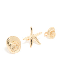 Gold Sea Life Large Rings 3-Pack - link has visual effect only