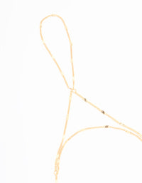 Gold Fine Chain Hand Chain - link has visual effect only