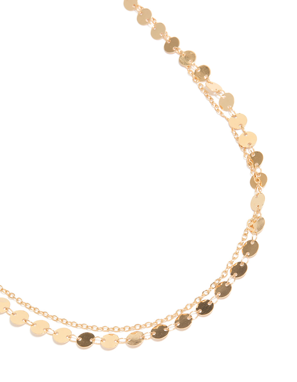 Discover this gold embellished statement waist chain in a striking side view