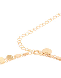 Gold Coin Layered Waist Chain - link has visual effect only