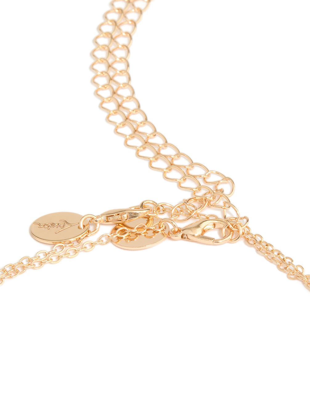 beautifully crafted gold babygirl text waist chain featuring a script design detail view