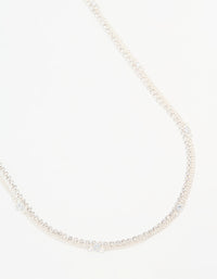 Silver Diamante Cup Chain Waist Chain - link has visual effect only
