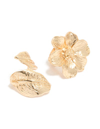 Gold Flower Rings 3-Pack - link has visual effect only