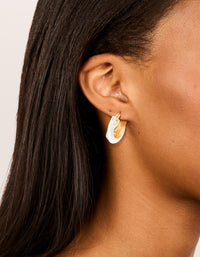 Mixed Metal Plated Crossover Hoop Earrings - link has visual effect only