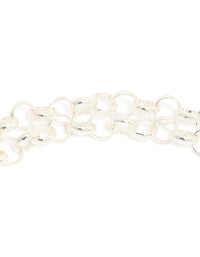 Mixed Metal Plated Chain & Toggle Clasp Layered Necklace - link has visual effect only