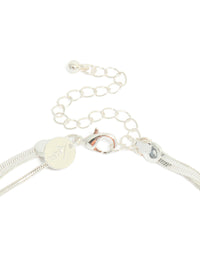 Silver Plated Snake Chain Layered Necklace - link has visual effect only