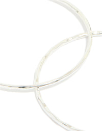 Silver Plated Textured Bangles 5-Pack - link has visual effect only