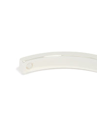 Designed with silver plated diamante wrist cuff in statement style close up view - link has visual effect only