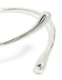 Silver Plated Teardrop Wrap Around Bangle - link has visual effect only