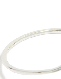 Silver Plated Teardrop Wrap Around Bangle - link has visual effect only